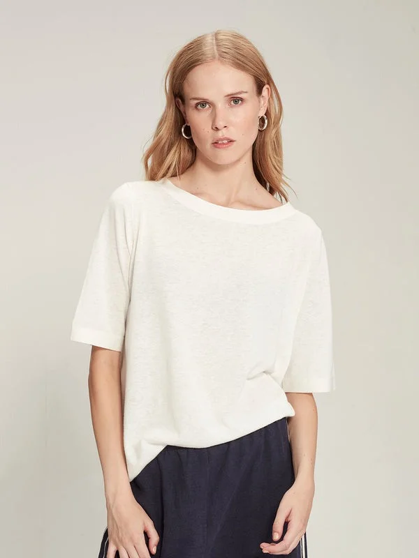 Sills Alvaro Knit Tee - White Linen