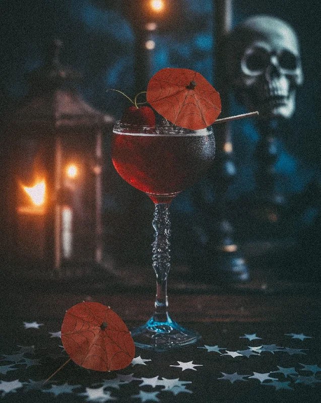 Haunted Spirits 'Vampweb' | Spooky Cocktail Umbrellas [15 Pack]