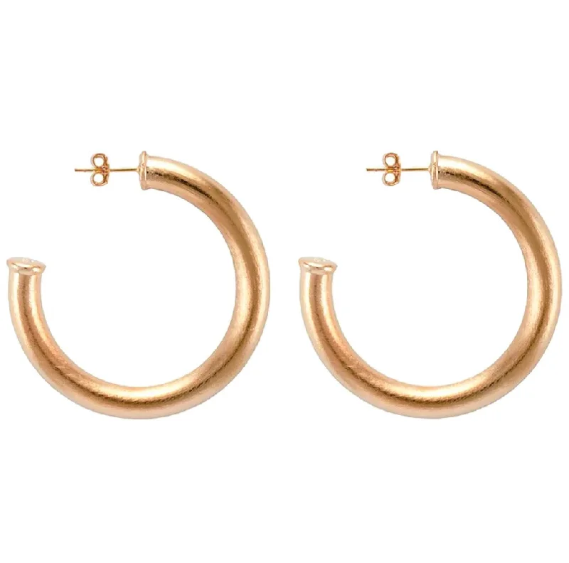 Sheila Fajl Chantal Brushed Champagne Hoops