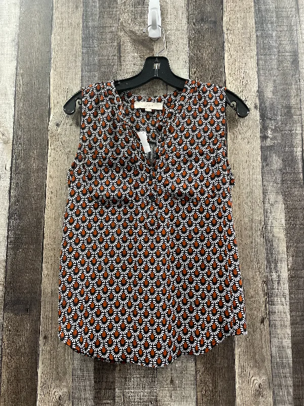 Top Sleeveless By Loft In Orange, Size: S