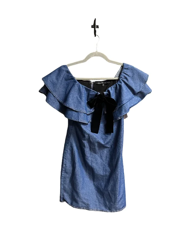 Blue Denim Dress Casual Short English Factory, Size S