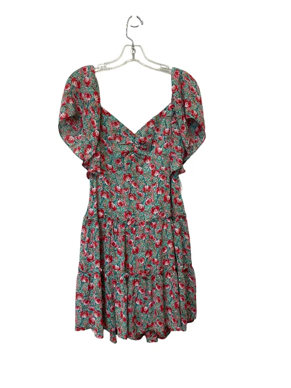 Floral Print Dress Casual Short Joy Joy, Size S