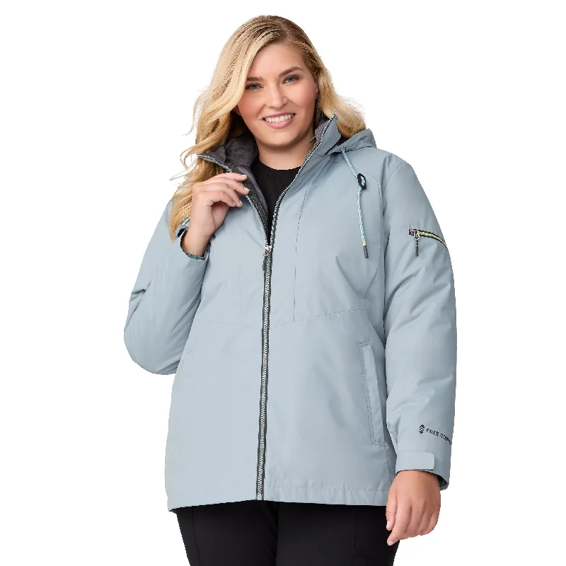 Free Country Women's Plus Size Back of Bell 3-in-1 Systems Jacket