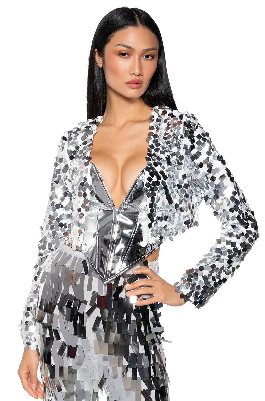 SEQUIN COVER UP JACKET