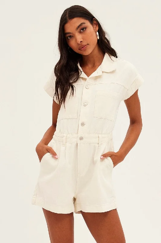 White Overall Denim